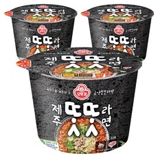 오뚜기 제주똣똣라면 용기 100g, 3개