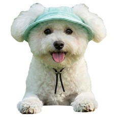 아메리칸베커 반려동물 야외 끈조절 썬캡, 그린, 1개