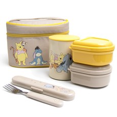 Skater 史努比印花便當盒組 KCLJC6AG 560ml, 維尼熊, 1套