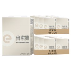 倍潔雅 超柔韌抽取式衛生紙, 6包, 16袋