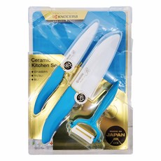 KyOCERa 京瓷 日本製 抗菌陶瓷刀4件組, 1組, 料理刀 + 水果刀 + 削皮器 + 砧板