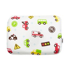 PUKU 藍色企鵝 Air護頭型3D嬰兒枕 蜂巢狀透氣層 涼爽舒適, 車車樂園, 1個