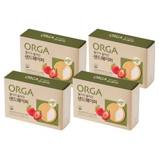 올가홀푸드 딸기가 들어간 샌드웨이퍼, 딸기맛, 32g, 4개