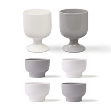 보울보울 국산 볼볼홈파티 소주잔 4p + 고블렛잔 2p, 밀크화이트+애쉬그레이, 1세트 주방용품/1인가구 주방용품 반품 최저가 20,050원