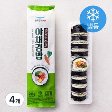 한우물 야채김밥 (냉동), 230g, 4개