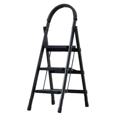 코멧 접이식 A형 3단 계단형 사다리 블랙, 1개