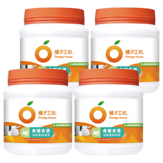 Orange House 橘子工坊 食器妙用清潔粉, 冷壓橘油配方，活氧氣泡，3.4倍卓越清潔力, 450g, 4罐