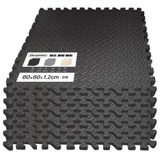 니가조화 헬스 퍼즐 매트, 블랙, 6개