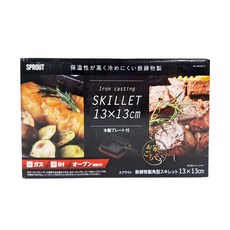 IH適用/可進烤箱 方形鑄鐵煎鍋, 13cm, HB-6211, 1個