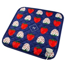 LULUA 單人定時電熱坐墊 LU-C301, 海軍藍莓, 44 x 44 cm