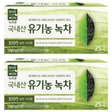 녹차원 국내산 유기농 순수녹차 티백, 1.2g, 25개입, 2개