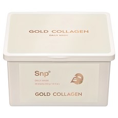 Snp 黃金膠原蛋白每日面膜, 30片, 1盒