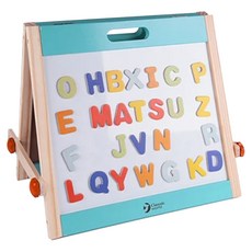 Classic WORLD 客來喜 經典木玩 多功能雙面字母畫板, 53870, 1組