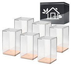 Topia 簡約公仔收納盒 粉紅色, 6個