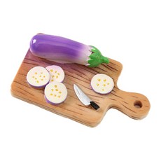 PDS居家裝飾 砧板上的蔬菜 磁鐵 茄子, 混色