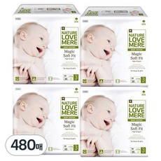 네이쳐러브메레 매직 소프트 핏 밴드형 기저귀 3단계 남여공용, 중형(M), 480매