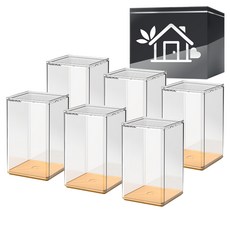 Topia 簡約公仔收納盒 黃色, 6個