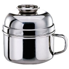 SUNB.W 秦博士 304不鏽鋼新型螺蓋餐杯組 大鋼杯大碗 隔層組合, 銀色, 1組