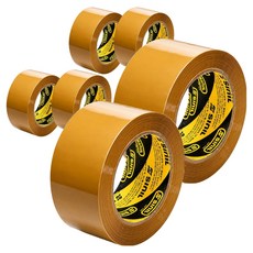 Sinil Tape 封箱膠帶 厚度 57mic x 寬度 48mm x 長度 80m, 黃色, 6個
