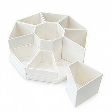 Living Mango 旋轉桌面收納筆筒, 1個, 白色