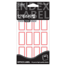 쁘띠팬시 인덱스라벨 20-213R, 216개, 6개