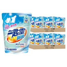 Attack 一匙靈 台灣公司貨 制菌 超濃縮洗衣精 補充包, 1.9kg, 12包