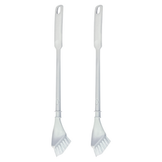 Easy Cleaning Solution 潔田屋 抗菌三角浴室清潔刷 可拆式刷柄, 白色, 2支