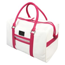 DEX Pajo 波士頓包白線 DX013, 白色熱粉色