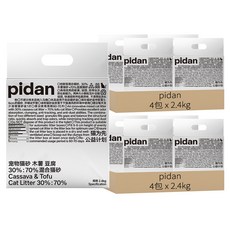 pidan 寵物木薯豆腐混合貓砂, 2.4kg, 8包, 無香