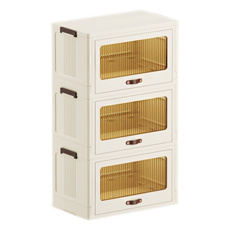 FAmILyLIFE 生活 隨意配56面寬3層折疊抽屜收納櫃 A-350 7760g, 米白色