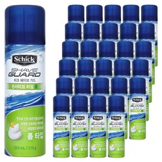 쉬크 쉐이브가드 센서티브 라임 쉐이빙 폼, 220ml, 30개