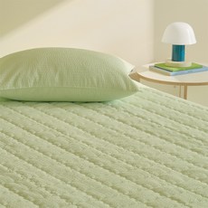 아망떼 포휴즈 시어서커 리플 침대패드, 그린