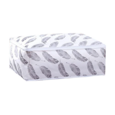 E.dot 印花棉被收納袋 半透明PEVA材質 羽毛小號, 1個, 55x36x20cm