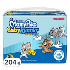마미포코 베이비 러너 팬티형 기저귀 남여공용 특대형, 5단계, 204매