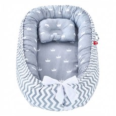 嬰兒床中床 05 88 x 53cm 內徑 68 x 30 1.2gk 0歲以上, 波浪灰黃冠, 1個