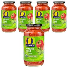 O organics 羅勒番茄義大利麵醬, 709g, 5個