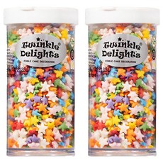 퀄리티스프링클 레인보우 스타 스프링클, 65g, 2개