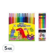 地球化學 透明彩色鉛筆 16色 + Tukovi Coma 三角橡皮擦鉛筆 TC-208 B, 混合色, 5套