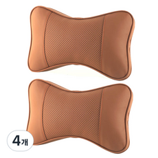 엠노블 브리드 리무진 가죽 목쿠션, 브라운, 4개