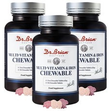 닥터브라이언 멀티비타민 앤 철분 츄어블, 90정, 3개