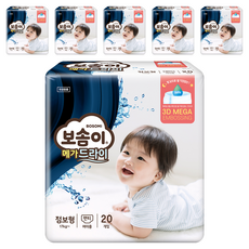 보솜이 메가드라이 팬티형 기저귀 여아용, 점보형(2XL), 120매