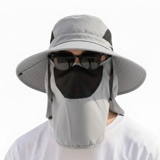 Bian 抗UV遮陽寬帽簷運動帽, 灰色