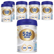Wyeth 惠氏 S-26 敏兒樂嬰兒配方 新升級 1號, 800g, 6罐