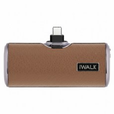 Iwalk Battery 皮革口袋4代行動電源 4500mAh Type-C, DBS4500C, 咖啡色