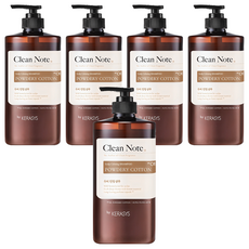 케라시스 클린노트 샴푸 파우더리 코튼향, 1L, 5개