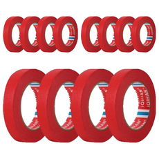 DADA 彩色紙膠帶 紅色 15mm x 20m, 12個