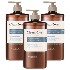 KERASYS Clean Note Pure Treatment 棉香, 1L, 3個
