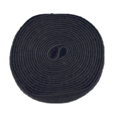 LOVETEX 創意生活 車縫專用帶，寬2.5cm x 長300cm，100%尼龍黏扣帶, 黑色, 1袋