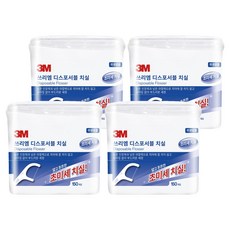 쓰리엠 디스포서블 치실 벌크 싱글라인, 1.5cm, 150개입, 4개