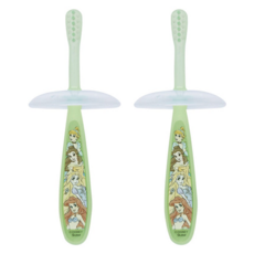 Skater 嬰兒牙刷 TBB4 兒童牙刷 柔軟刷毛 附安全擋板, Disney 公主, 2支, 1入